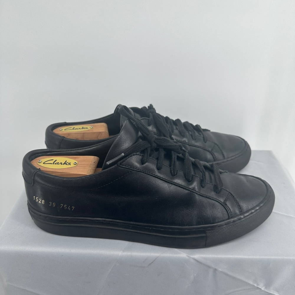 Common Projects Achilles Low Black Black Leather Sneakers